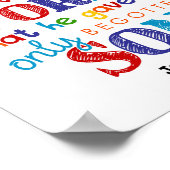 God zij dank de Kinder wereld Christelijk Poster (Hoek)