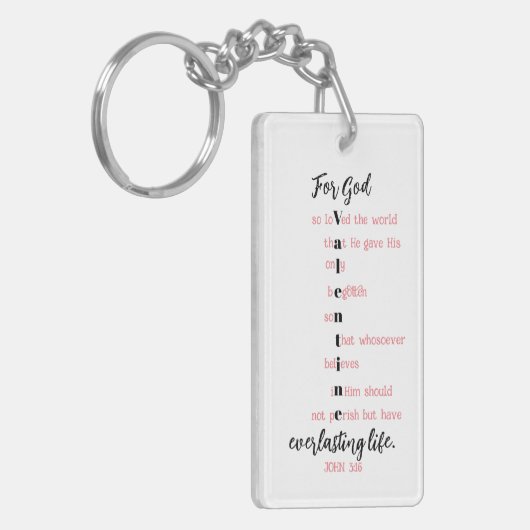 God zij dank de wereld gepersonaliseerde cadeautje sleutelhanger (Voorkant Links)