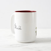 God zij dank de wereld tweekleurige koffiemok (Voorkant links)