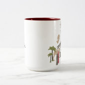 God zij dank de wereld tweekleurige koffiemok (Center)