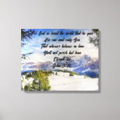 God zij dank de werelddrukke schilderdruk canvas afdruk (Voorkant)