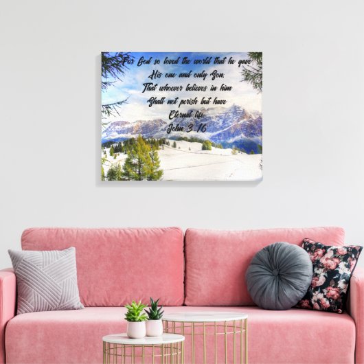 God zij dank de werelddrukke schilderdruk canvas afdruk (Insitu (Woonkamer))