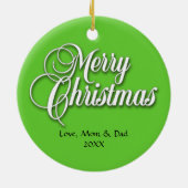 God zij dank de wereldronde Ornamaak Keramisch Ornament (Achterkant)