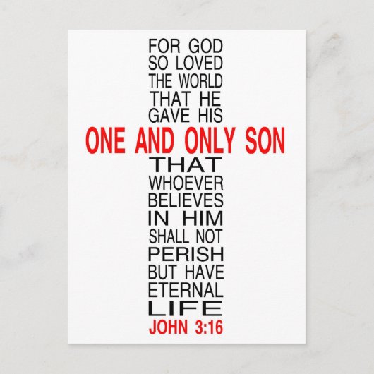 God zij dank is het wereldbriefkaart zo geliefd briefkaart (Voorkant)