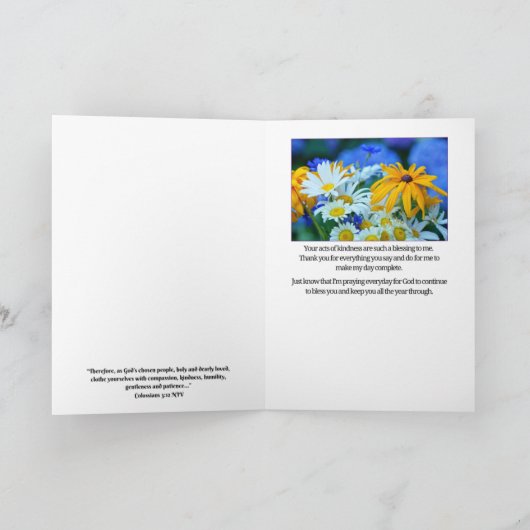 God zij dank (Kolossenzen 3:12) Kaart (Binnen)