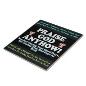 God zij dank! tegeltje (Zijkant)