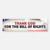 God zij dank voor de Bill of Rights Bumpersticker (Voorkant)