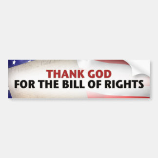 God zij dank voor de Bill of Rights Bumpersticker