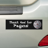 God zij dank voor de heidenen! bumpersticker (Op auto)