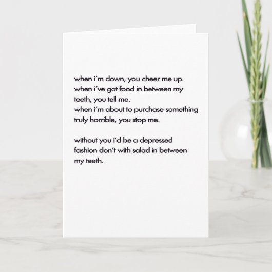 God zij dank voor vrienden bedankkaart (Voorkant)