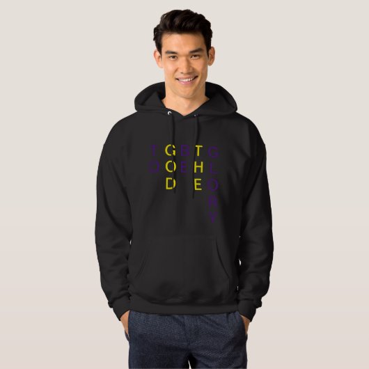 God zij de glorie. hoodie (Voorkant volledig)