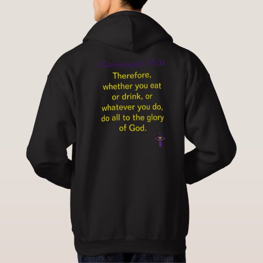God zij de glorie. hoodie (Achterkant)