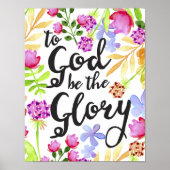 God zij de Glory Art Print met een ventilatorgrens (Voorkant)