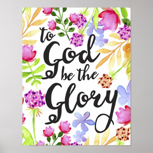 God zij de Glory Art Print met een ventilatorgrens (Voorkant)