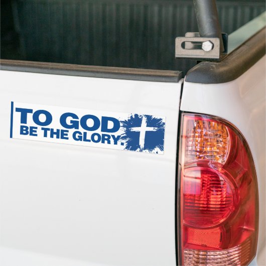 God zij de Glory-Bumpersticker Bumpersticker (Op Truck)