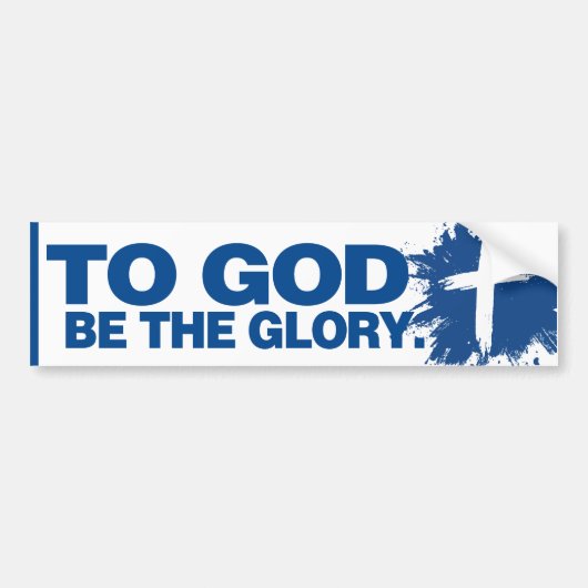 God zij de Glory-Bumpersticker Bumpersticker (Voorkant)