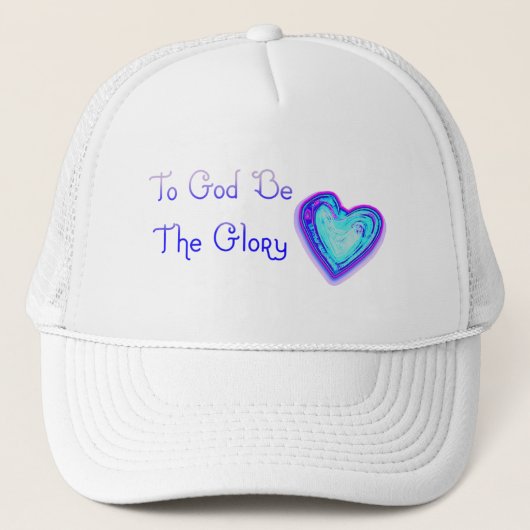 God zij de heerlijkheid - Trucker Hat Pet (Voorkant)