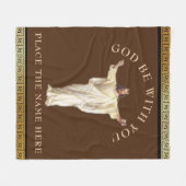 "GOD ZIJ MET U" Gepersonaliseerd cadeau Troost Fleece Deken (Voorkant (Horizontaal))