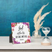 God zit in haar bijbel, verse roze grauw fotoplaat (Insitu)