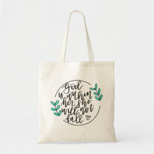 God zit in haar Canvas tas - Calligrafie - Ontwerp