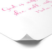 God zit in haar dat ze niet zal falen - roze poster (Hoek)