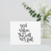 God zit in haar dat ze niet zal herfsten briefkaart (Staand voorkant)