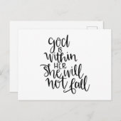 God zit in haar dat ze niet zal herfsten briefkaart (Voorkant / Achterkant)