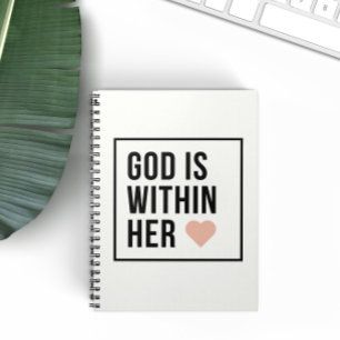 God zit in haar hart Christelijke geloof Notitieboek