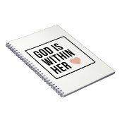 God zit in haar hart Christelijke geloof Notitieboek (Rechterzijde)