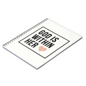 God zit in haar hart Christelijke geloof Notitieboek (Linkerzijde)