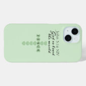 God Zo Hield Van De Wereld Groen Hart Kruis Case-Mate iPhone Case (Achterkant (horizontaal))