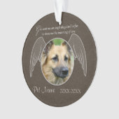 God zond een engel Pet Sympathie Aangepast Ornament (voorkant)