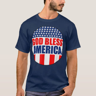 God Zonder AmerikaVlag rood wit en blauw met ster T-shirt