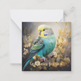 God zorgt voor u, met Parakeet Note Kaart Notitiekaartje