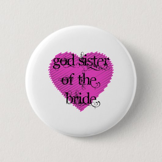 God zuster van de Bride Ronde Button 5,7 Cm (Voorkant)