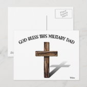GOD ZWART DEZE MILITAIRE DAG MET robuust kruisje Briefkaart (Voorkant / Achterkant)