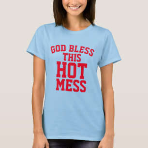 GOD ZWART DIT HOT MESS, Christelijke T-Shirts