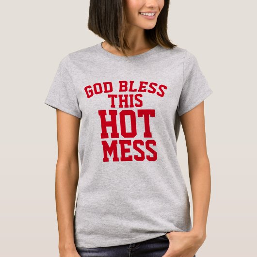 GOD ZWART DIT HOT MESS T-Shirts (Voorkant)