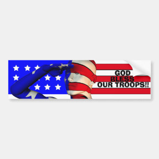 GOD ZWART ONZE TROEPEN!!.. Religieuze bumpersticke Bumpersticker