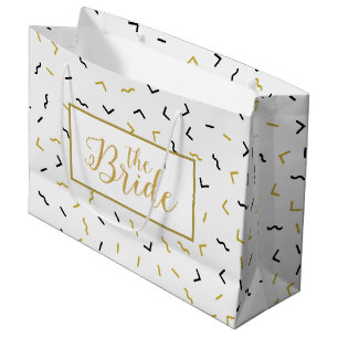 God & zwarte kronkelige Ines en hoekpatroon Groot Cadeauzakje