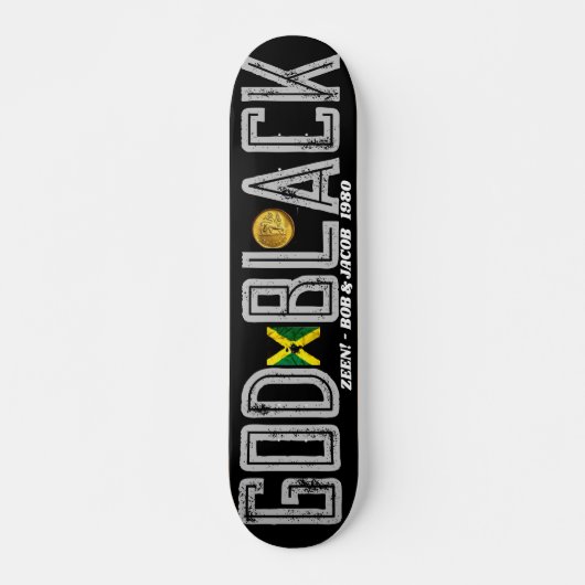 GOD ZWARTE ZEEN! 19,7 cm Skateboard Deck (Voorkant)