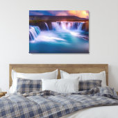 Godafoss, IJslandse waterval Canvas Afdruk (Insitu (Slaapkamer))