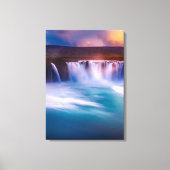 Godafoss, IJslandse waterval Canvas Afdruk (Voorkant)