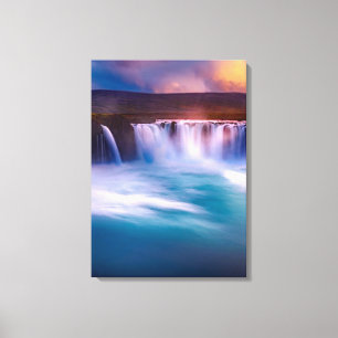 Godafoss, IJslandse waterval Canvas Afdruk