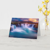 Godafoss, IJslandse waterval Kaart (Gele Bloem)