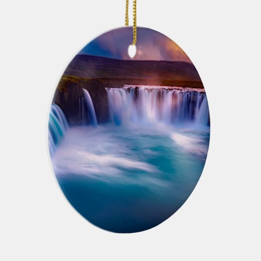 Godafoss, IJslandse waterval Keramisch Ornament (Rechts)