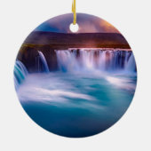 Godafoss, IJslandse waterval Keramisch Ornament (Achterkant)