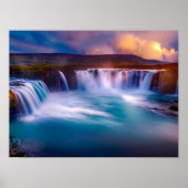 Godafoss, IJslandse waterval Poster (Voorkant)