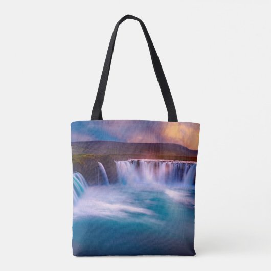 Godafoss, IJslandse waterval Tote Bag (Achterkant)