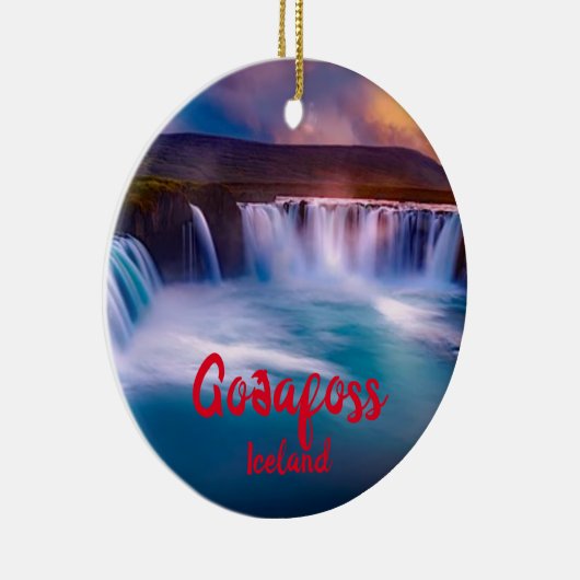 Goðafoss Panoramic Christmas Ornament (Rechts)